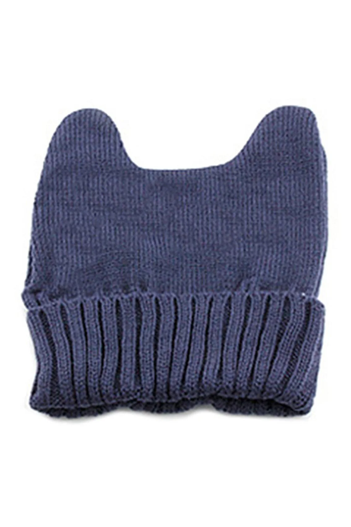 font b Women s b font Warm Winter Cat Ear Shape Knitted Hat Claret