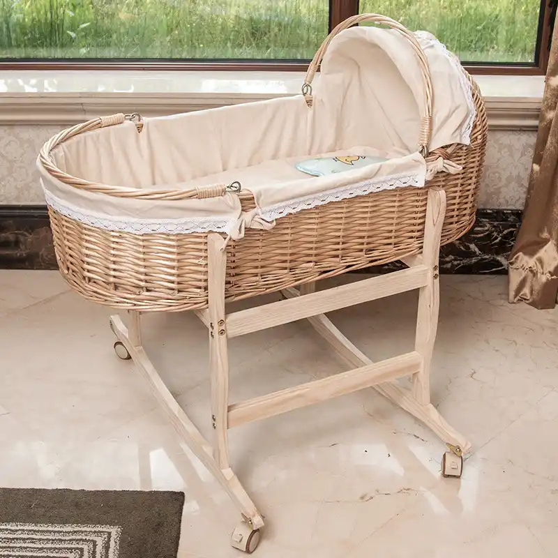 bassinet wooden rocker