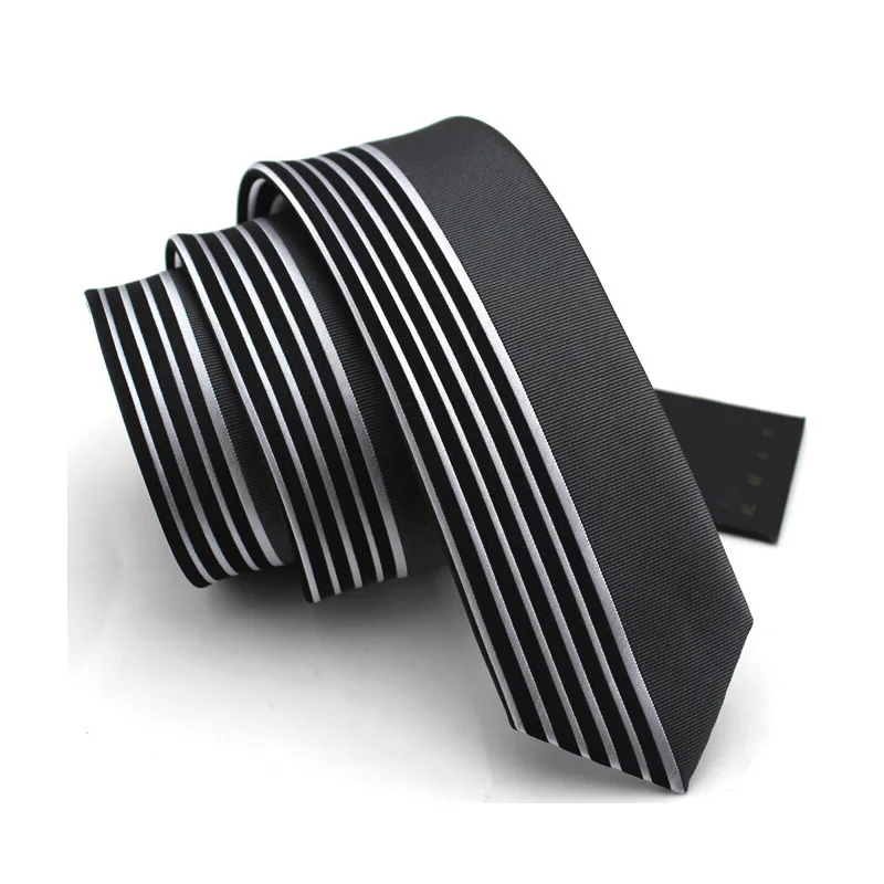 Высокое качество Новинка г. галстук Для мужчин галстук моды тонкий Галстуки для Для мужчин 5.5 см Повседневное черный Галстуки шелковый галстук подарочной коробке - Цвет: Color L