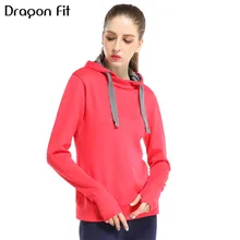 Dragon Fit Новые толстовки выдалбливают дышащая футболка спортивные удобные с длинным рукавом Спортивная топы Чистый цвет фитнес женский