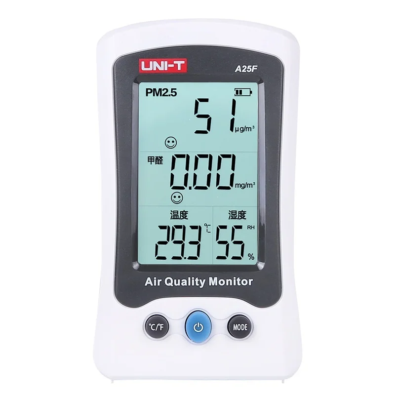 

UNI-T A25F Desktop Formaldehyde & PM2.5 Detector Air Quality Meter Temperature Humidity for Indoor Environmental