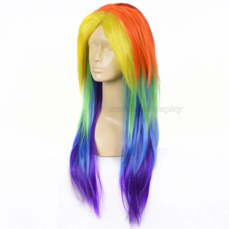 Парик для косплея My Little Pony Rainbow Dash Бесплатная доставка на Хэллоуин и Рождество| |