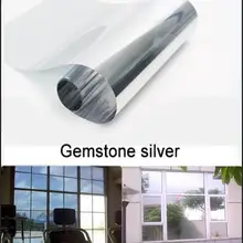 Драгоценный камень Серебряный Водонепроницаемый оконная пленка одностороннее зеркало Серебряная изоляция наклейки УФ отторжение конфиденциальности оконные тонированные пленки