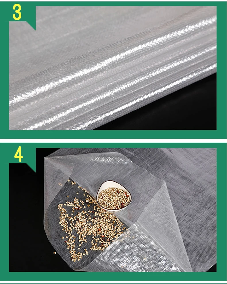 Прозрачный тканый мешок змеиная кожа орехи упаковка для хранения сельскохозяйственных продуктов пластиковые пищевые гранулы злаки просо бобы риса пшеницы