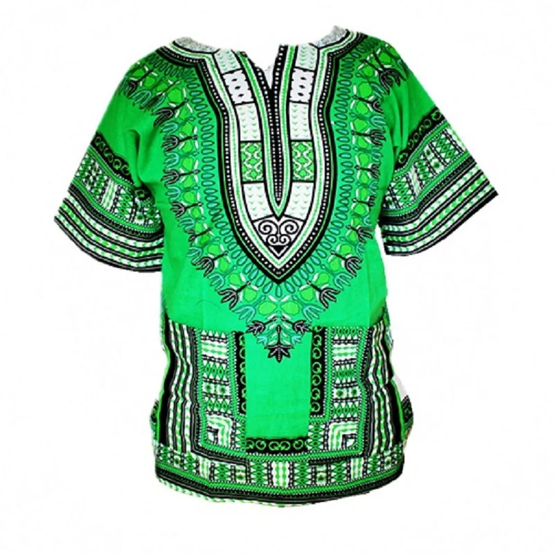 Быстрая) Дашики модный дизайн африканская традиционная печать хлопок Дашики футболки унисекс(сделано в Таиланде