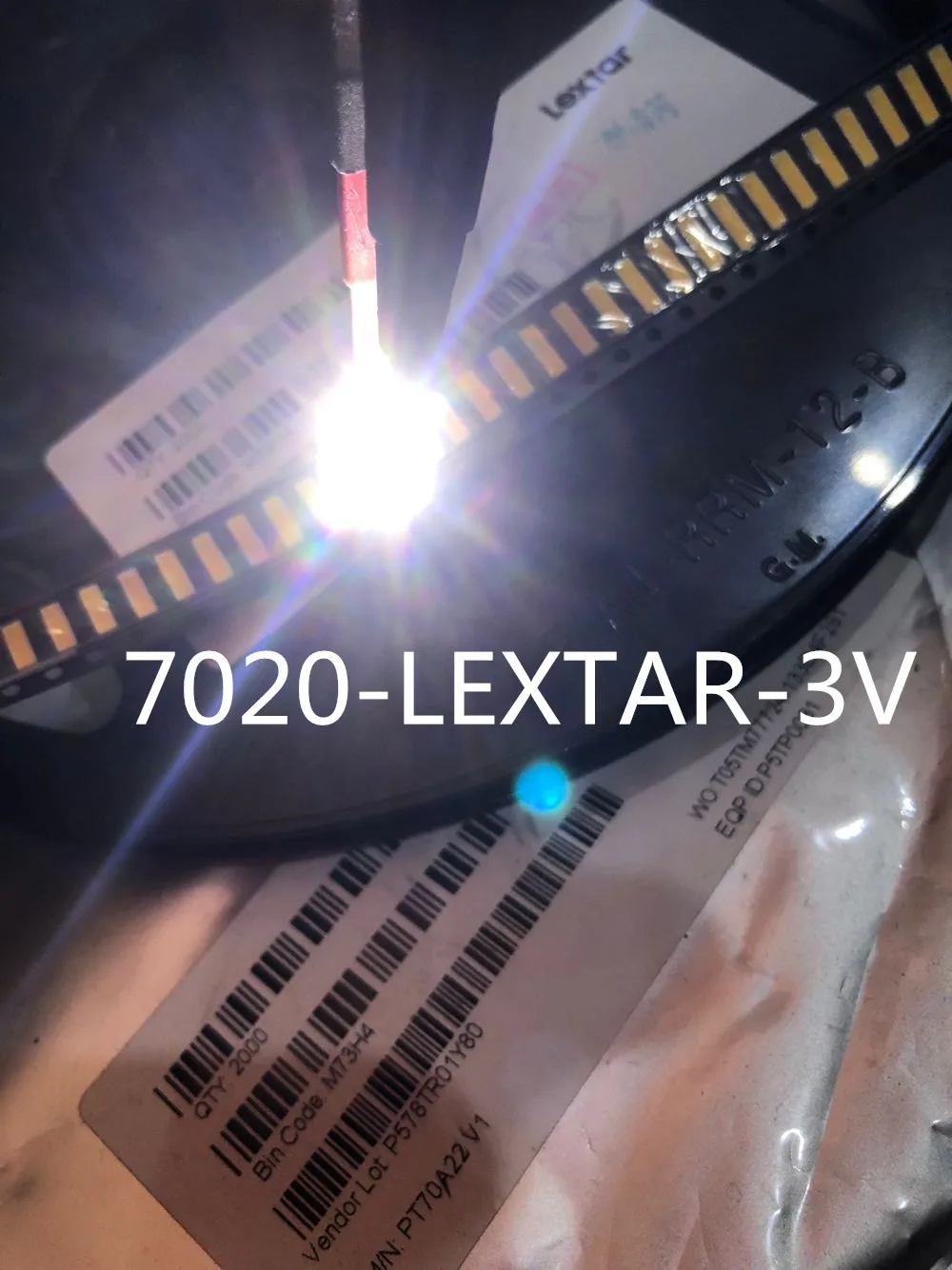 100pcs Lextar светодиодный подсветка 0,5 W 7020 3V холодный белый 40LM lcd подсветка для ТВ приложения