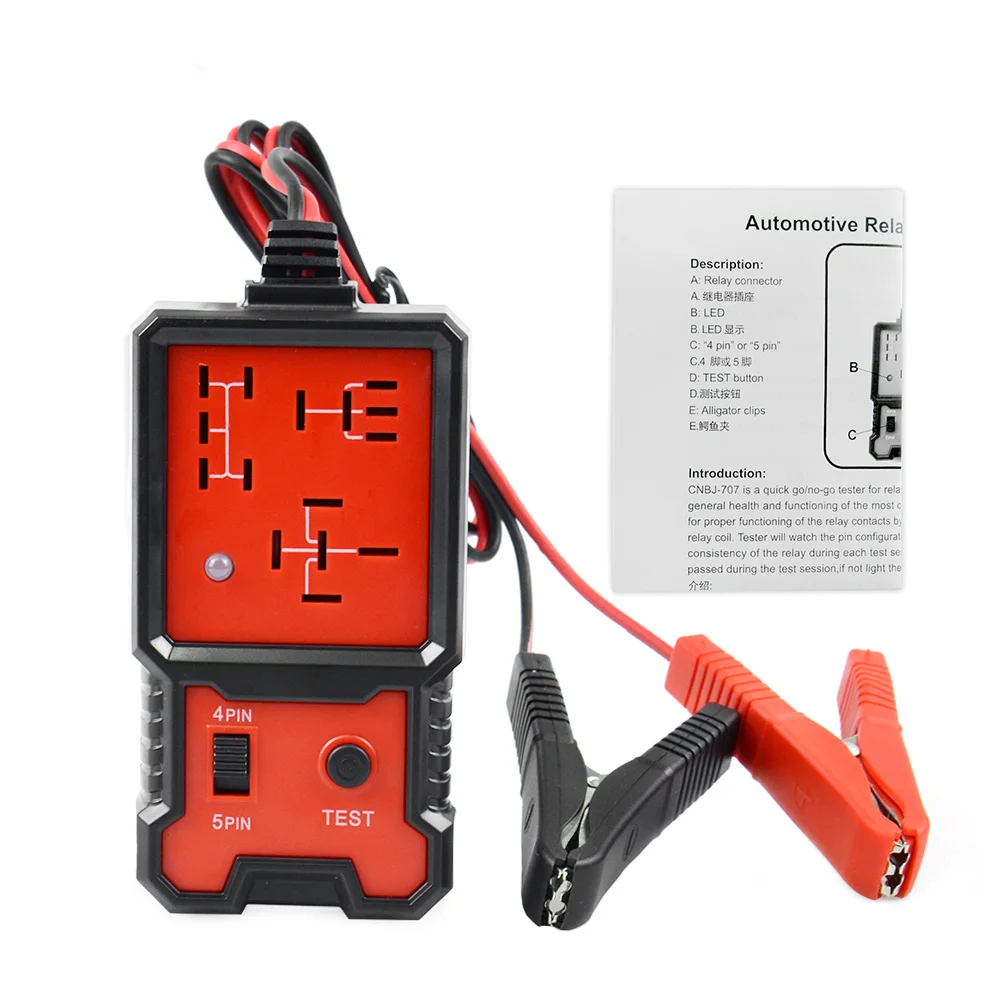 

12V Cars Relay Tester Battery Checker Accurate Diagnostic Tool Portable Circuit Tester