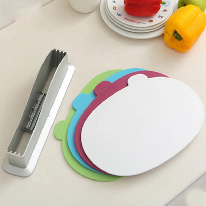 4 Pieces Set Classification Cutting Board With Holder Creative Kittchen Accessories PP Chopping Board Free Shipping