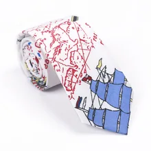 Хлопчатобумажный галстук с рисунком из мультфильма, женский и мужской общий животный узор, галстук, Европейская и американская мода, хлопчатобумажный галстук Ins