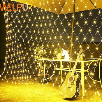 

Net LED String Lights 8Modes 220V 1.5x1.5m 3X2M 4.2X1.6M Festival Christmas Decoration New Year Wedding Party Waterproof
