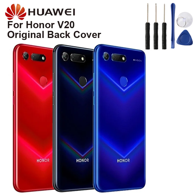 

Original Huawei Battery Glass Back Cover Case For Huawei Honor V20 HonorV20 Door Rear Housing Back Cover Protective Phone Cases
