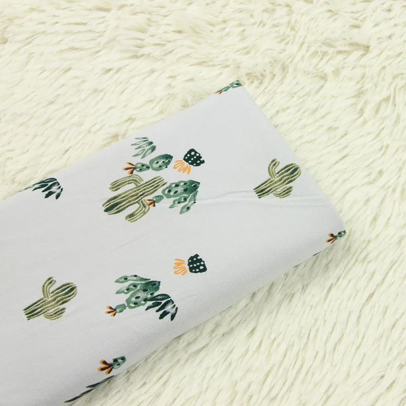 

Printed Cotton Plain Fabric DIY Sewing Quilting Patchwork Cotton Cloth Cartoon Cactus Printing Handmade Crafts Dress Material