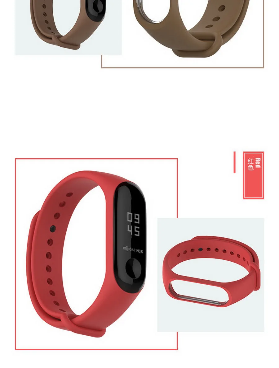 200 шт. браслет для Xiaomi mi 3 спортивный ремешок силиконовый ремешок для mi Band 3 аксессуары ремешок для mi band 3