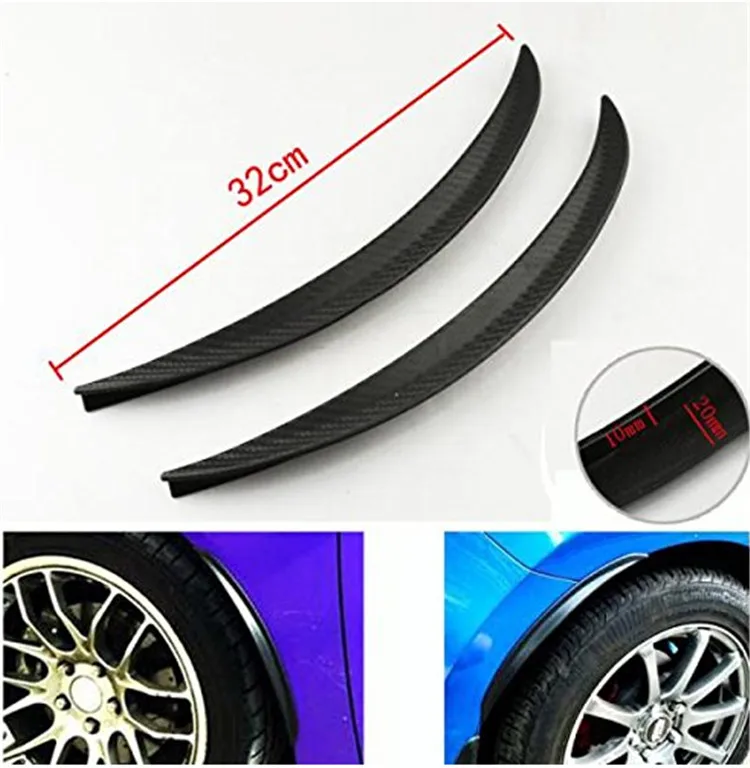 

4pcs Carbon Fiber Style Fender Flares Universal Arch Wheel Eyebrows Protect Ant-Scratch fit for BMW VW Audi Suzuki