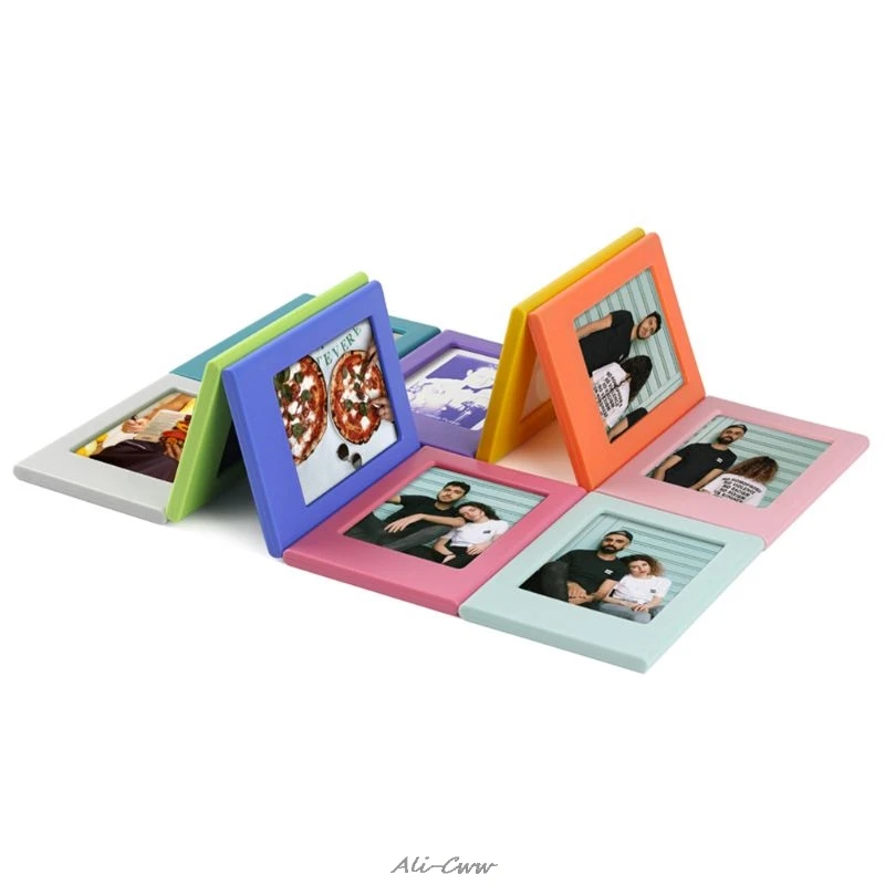 Magnetic Photoframe Mini Colorful DIY Magnetic Photo Frame Fridge Refrigerator Magnet Picture Frame for Holding 3 Inch Photos