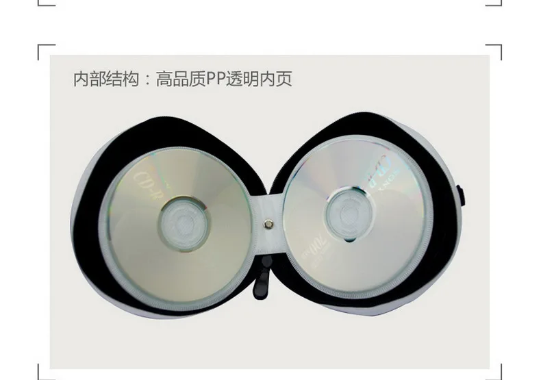 A Ausuky футбольный узор портативный 24 диска Емкость DVD CD чехол держатель для