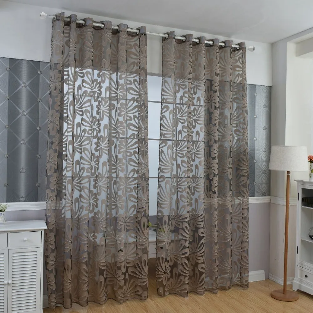 1 st) paars Beige Grey Bloem Tule Gordijnen voor Woonkamer Raam ... 1 st) paars Beige Grey Bloem Tule Gordijnen voor Woonkamer Raam ...