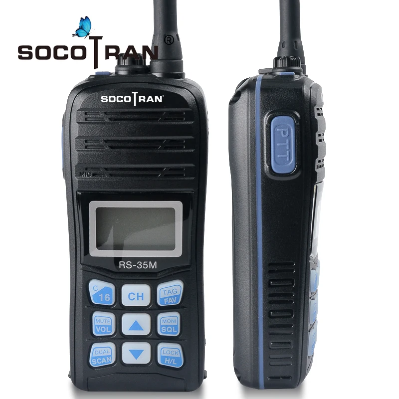 Водонепроницаемая IP67 VHF Ham Walkie Talkie ручная морская двухсторонняя рация с ЖК