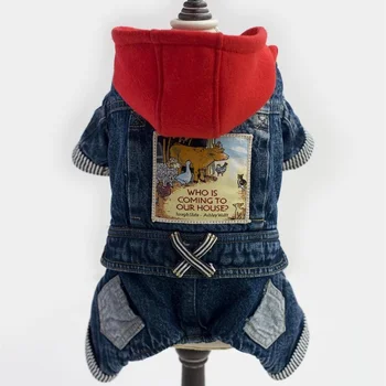 

Pet Dog Clothes Winter Warm Dog Jeans Coat Jumpsuit Thicken Pet Clothing For Yorkshire Teddy Dogs Costume Puppy Clothes Jackets