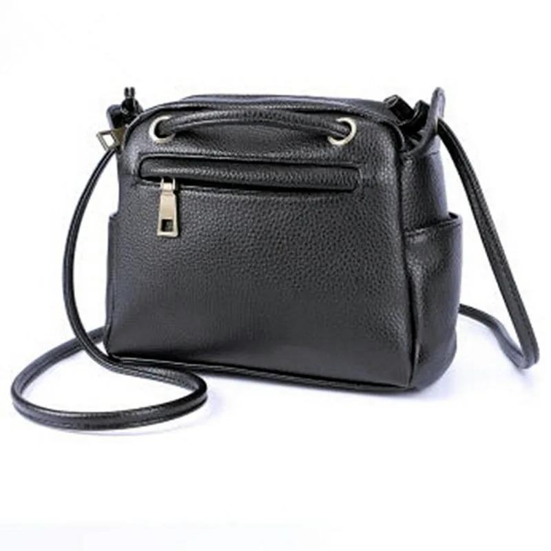 

2016 New Arrival Women Handbag Fashion Solid Black Shoulder Bag Small Casual Cross Body Bag Retro Tote,WH0148