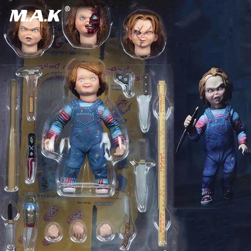 

Collectible 7'' CHUCKY Child's Play Scary Bride of Chucky Horror Good Guys PVC Action Figure Model Toy Doll 10cm for Fans Gifts