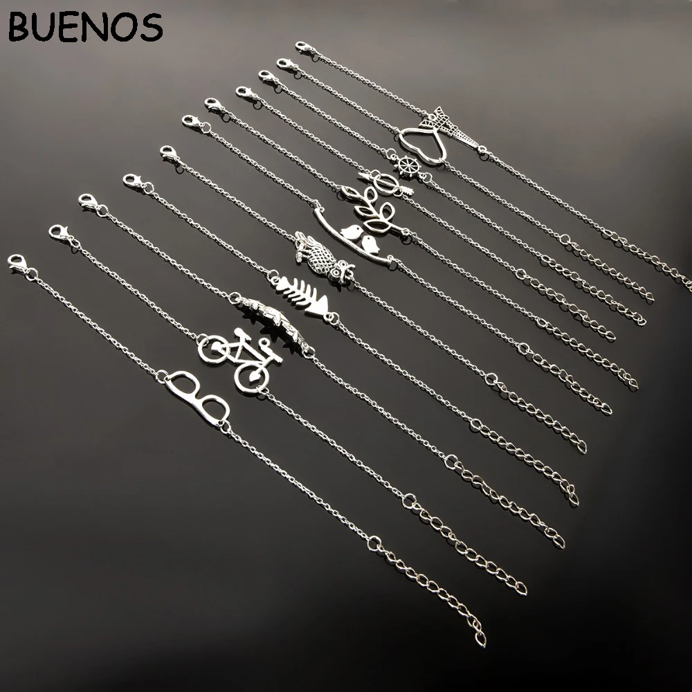 Simple-Style-Silver-Plated-Charm-Bracelet-Jewelry-Gift-Wedding-Banquet-Wholesale-Top-Quality