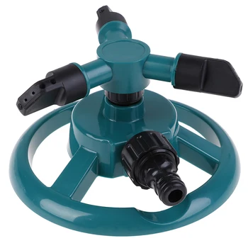 

Garden Sprinklers Automatic Watering Grass Lawn 360 Degree Circle Rotating Water Sprinkler 3 Nozzles Three Arm Garden Pipe Hose