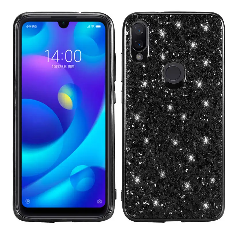Чехол для телефона Xiaomi Mi Play силиконовый чехол с блестками и кристаллами мягкий из