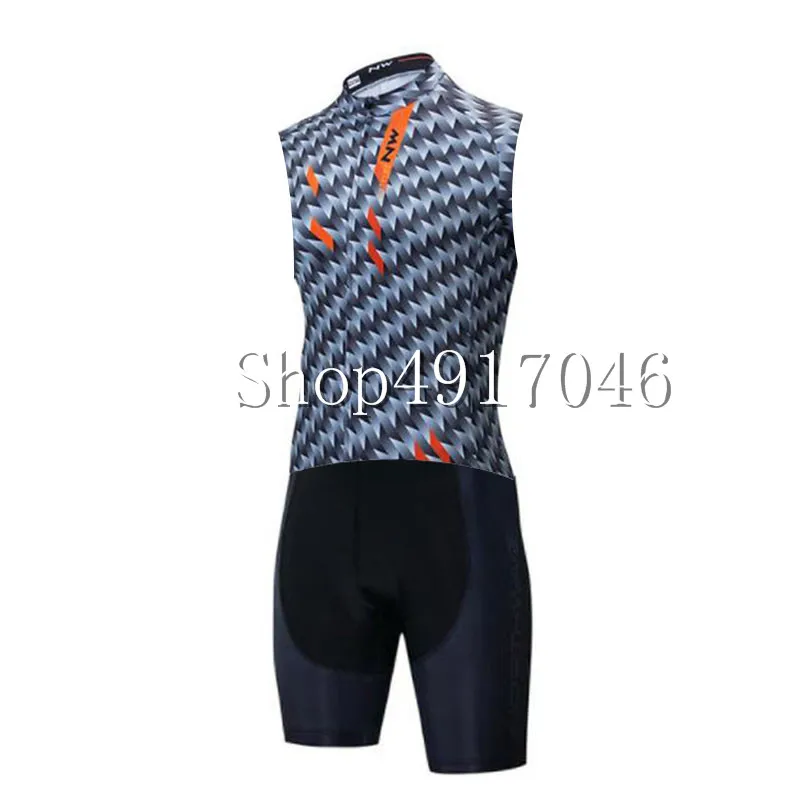 NW велогонка Униформа триатлон, Велоспорт Skinsuit Мужская MTB велосипедная одежда без рукавов профессиональная команда Велосипедная одежда 9D шорты