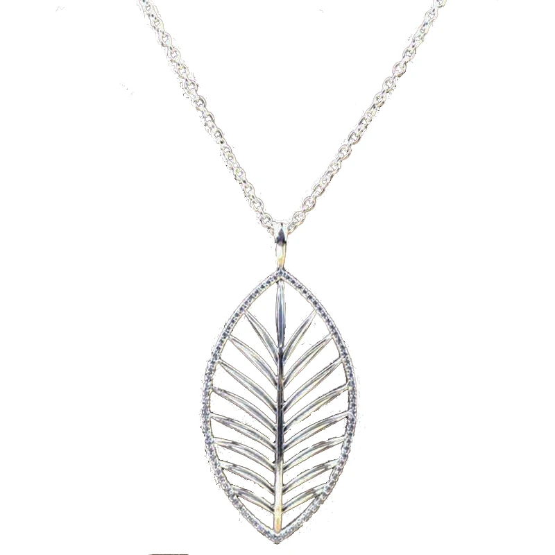 

Authentic 925 sterling silver zircon pendant DIY palm tree charm necklace Compatible with European jewelry wholesale