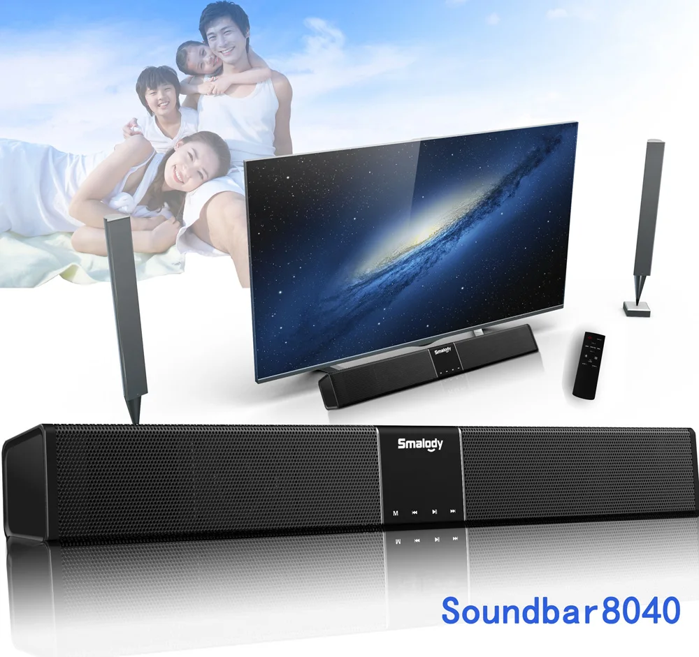 Smalody font b Portable b font Soundbar Bluetooth Bass Wireless Speaker 4400Mah 20W Subwoofer With Remote
