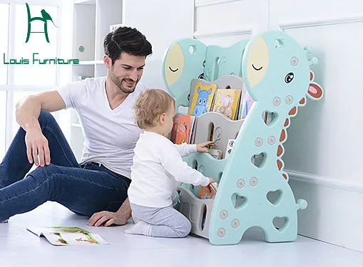 

Louis Fashion Children's Bookcases Bookshelf Baby Toy Collection of the Kindergarten Simple Plastic Cartoon Picture