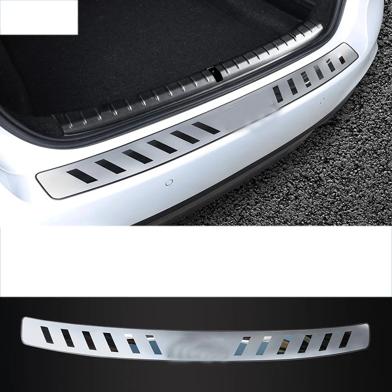 Lsrtw2017 нержавеющая сталь багажник автомобиля защитные накладки на панель для bmw 5 серии 528 530 520 540 535 g30 g31 - Название цвета: outside silver