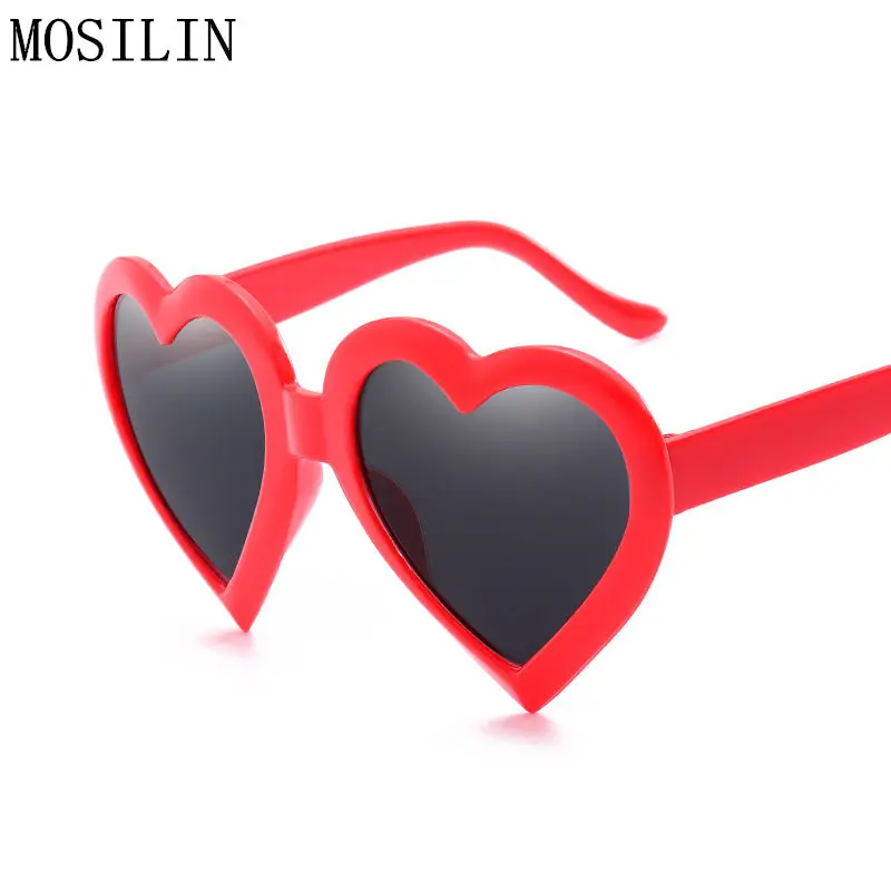 

MOSILIN love heart sunglasses women cat eye vintage Christmas gift black pink red heart shape sun glasses for women UV400
