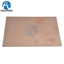 1 pieza Placa de pruebas de 10x15cm placa laminada revestida de cobre PCB de un solo lado prototipo Universal FR4 44,7G KIT de bricolaje transparente de 1,2 MM