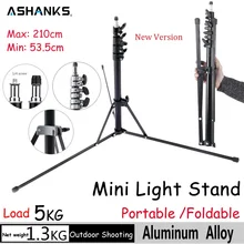 ASHANKS Portable Light Stand for Camera Photography 2.1m/6.8FT Tripod Stand Bracket Holder Softbox Photo Video Light Flash Lamp