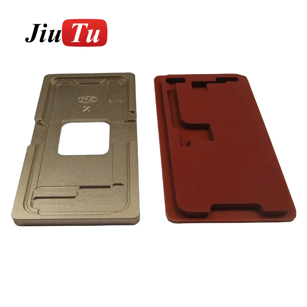 

JiuTu LCD Outer Glass Laminating Mold For iPhone X iPhoneX UV Glue Positioning Alignment Laminator Metal Mould + Mat
