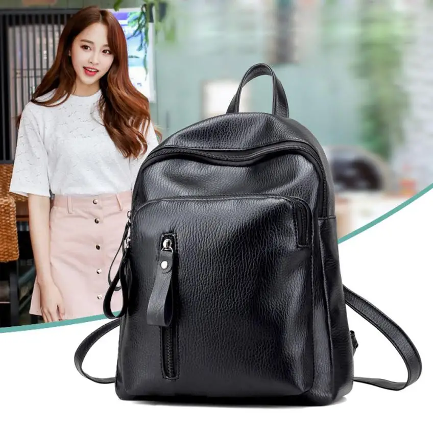 MOLAVE Backpacks new high quality leather Striae fashion Travel ...