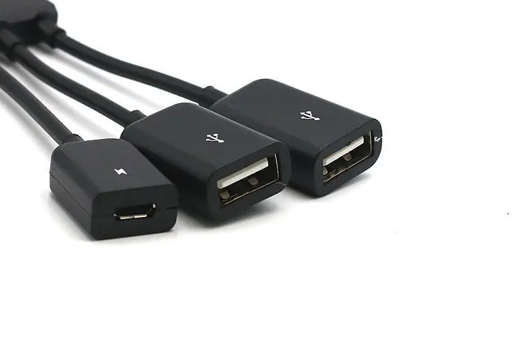 3 in1 Многофункциональный Dual Micro USB Host otg-концентратор Кабель-адаптер Мужской Женский Dual Micro USB 2,0 host otg-концентратор Кабель-адаптер