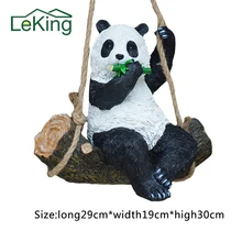 Смола моделирование садовые качели размахивая панда для дома и сада школы партия Крытый Chilrden Pet парк игрушки, украшения