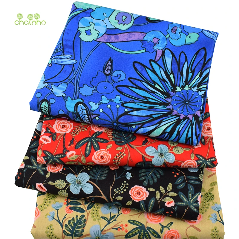 

Chainho,Floral Series,Reactive Dyes,Printed Twill Cotton Fabric,Patchwork Cloth For DIY Sewing&Quilting Baby&Children's Material