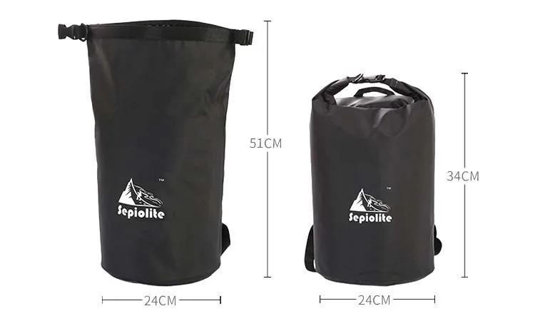 Sepiolite brand15L/25L водонепроницаемый рюкзак для хранения сухой мешок для сплав на каноэ каяках Спорт на открытом воздухе рюкзаки, сумки для путешествий