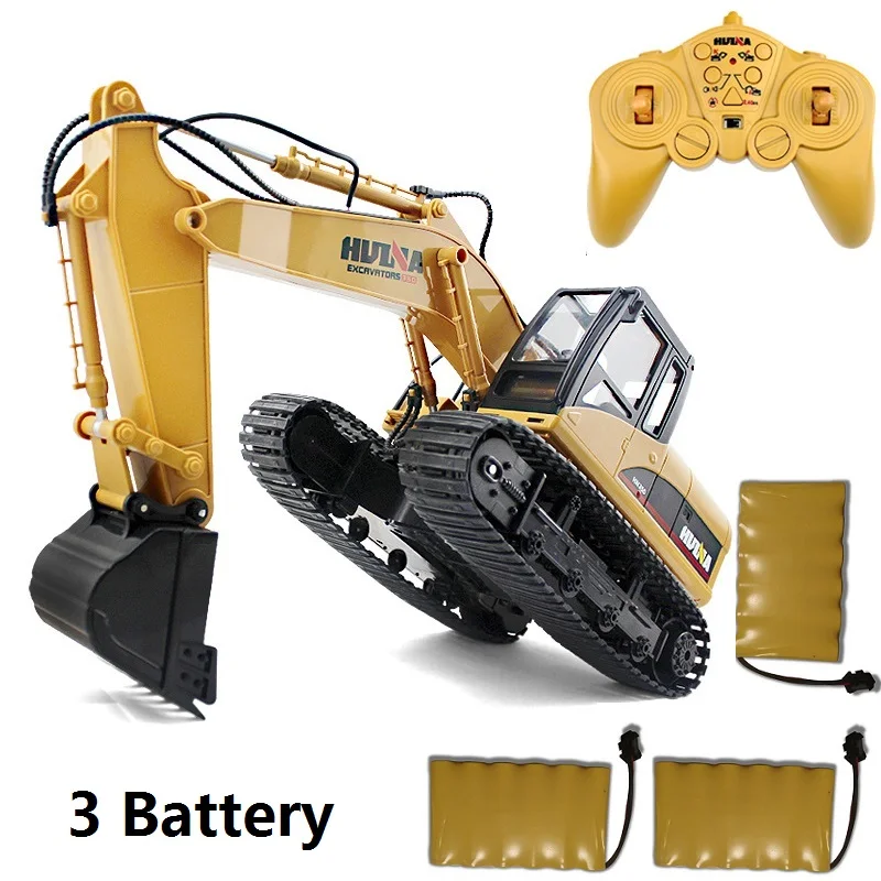 

HuiNa Toys 15CH 15 Channel Simulation RC excavator toys Children's Boys RC truck toys gifts RC Engineering car Rock Crawlers