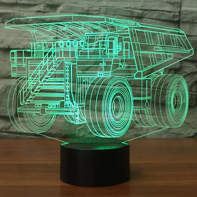 

Bedroom Decor Light Fixture Colorful USB Haul Truck Shape 3D Desk Lamp LED Child Car Modelling Night Lights Xmas Gifts Lamparas