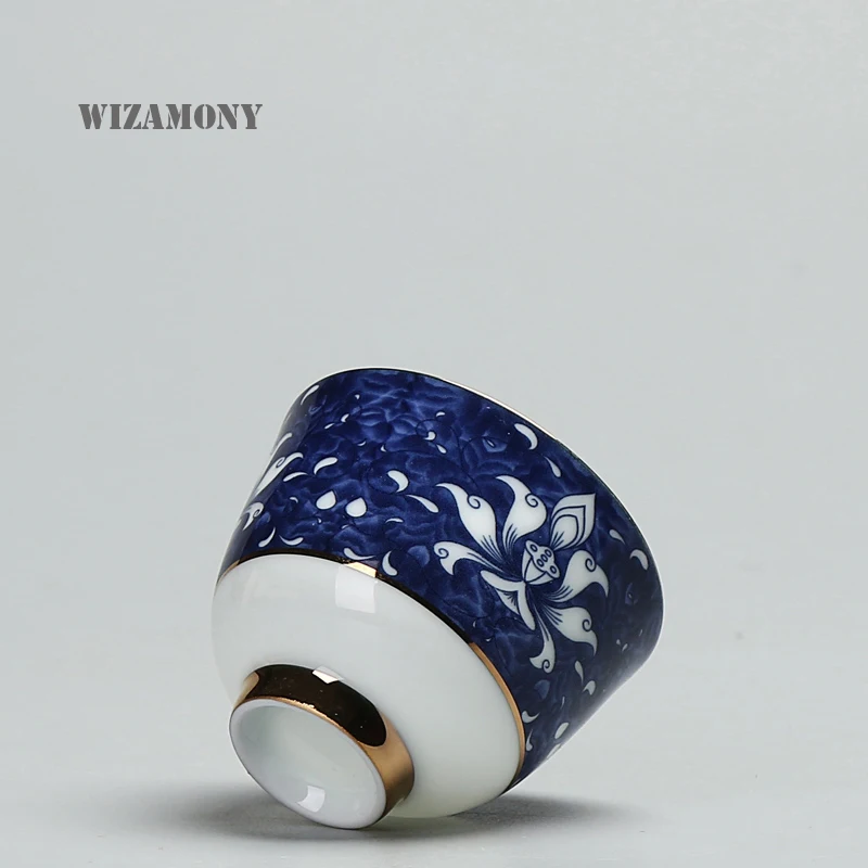 WIZAMONY посуда для напитков золотая линия буй и белый китайский фарфор чайная чаша