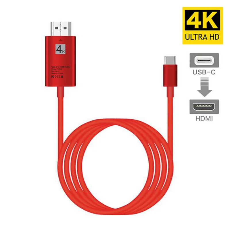 4 K USB 3 1 C Тип на HDMI кабель HDTV адаптер для lenovo ThinkPad X1 2018 MacBook Pro samsung S8 S9 NOTE8|Кабели