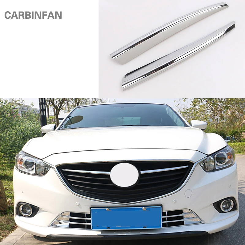 

Chrome Car Styling Front Center Mesh Grille Cover Trim For Mazda 6 Atenza M6 Gj 2014 2015 Decoration Sticker Strip C877