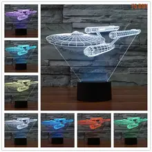 Novelty 3D Star Trek Decor Bulbing Night Light Lamp Gadget LED Lighting Star Wars Home Bedside Nightlight for Child Gift