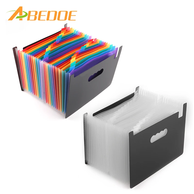 ABEDOE, 24 кармана, расширяющаяся папка для файлов, переносная папка для файлов, А4, расширяемый органайзер для бизнес-файлов с этикеткой, классификация