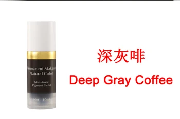 

2pcs deep gray coffee colors natural manual ink cosmetic permanent makeup pigmen tattoo paint for lips eyebrow 10ml